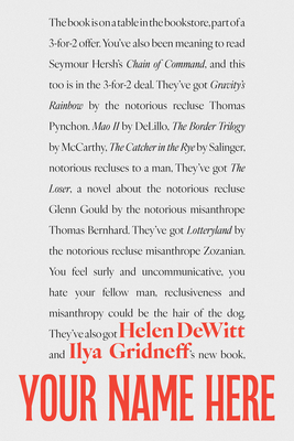 Your Name Here By Helen DeWitt, Ilya Gridneff Cover Image