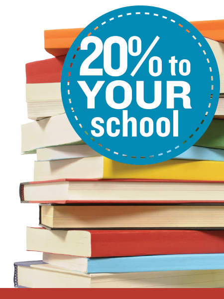 Money for Schools Stack of Books - 20% OFF FOR YOUR SCHOOL